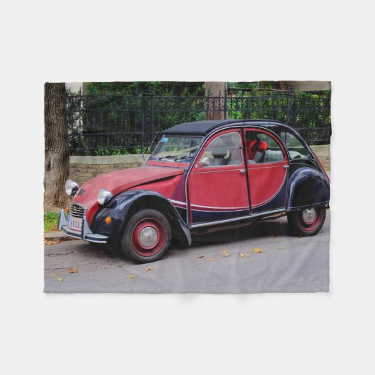 Citroen 2 CV Charleston Fleecedecke (Vorderseite (Horizontal))