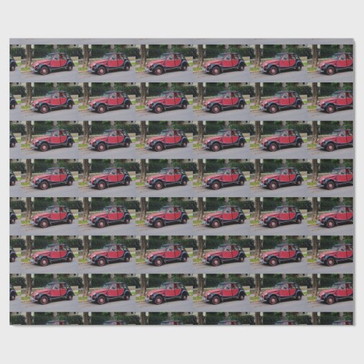 Citroen 2 CV Charleston Geschenkpapier (Flach)