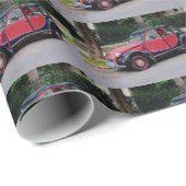 Citroen 2 CV Charleston Geschenkpapier (Rolleneckpunkt)