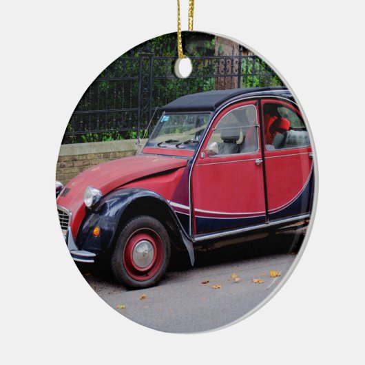 Citroen 2 CV Charleston Keramik Ornament (Links)