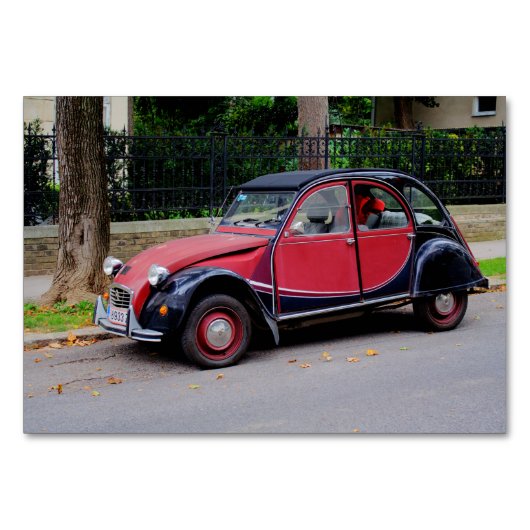Citroen 2 CV Charleston Tischnummer (Vorderseite)