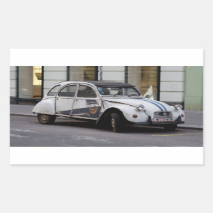 Citroën 2 CV deux chevaux Rechteckiger Aufkleber