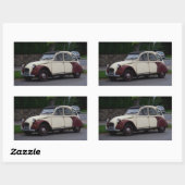 Citroën 2 CV deux chevaux Rechteckiger Aufkleber (Blatt)