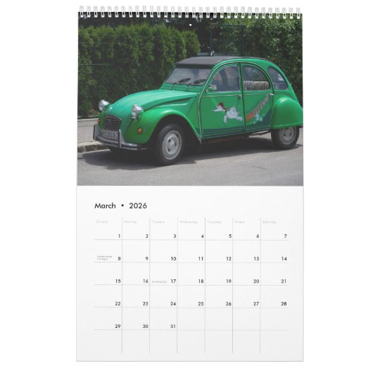 Citroen 2 CV Französischer Kalender 2025 (Mär 2026)