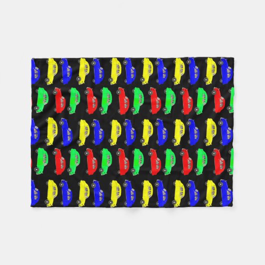 Citroen 2 CV gepolstertes Muster Fleecedecke (Vorderseite (Horizontal))