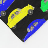 Citroen 2 CV gepolstertes Muster Fleecedecke (Ecke)