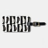 Citroen 2 CV gepolstertes Muster Gepäckanhänger (Vorderseite horizontal)