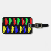 Citroen 2 CV gepolstertes Muster Gepäckanhänger (Vorderseite horizontal)