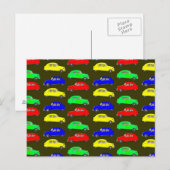 Citroen 2 CV gepolstertes Muster Postkarte (Vorne/Hinten)