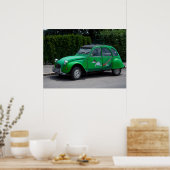 Citroen 2 CV Green Saussente Poster (Küche)