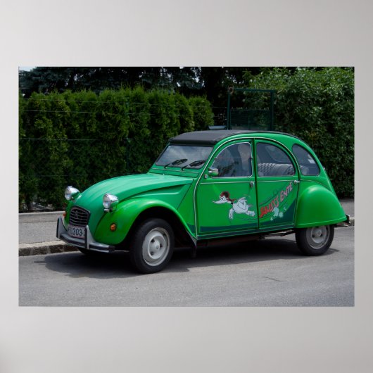 Citroen 2 CV Green Saussente Poster (Vorne)