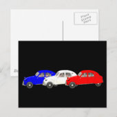 Citroën 2 CV Postkarte (Vorne/Hinten)