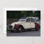 Citroën 2 CV Postkarte (Vorne/Hinten)