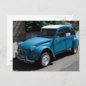 Citroën 2 CV Postkarte (Vorne/Hinten)