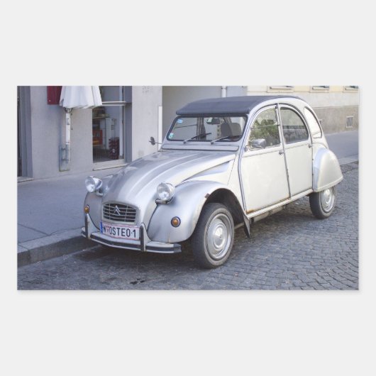 Citroën 2 CV Rechteckiger Aufkleber (Vorderseite)