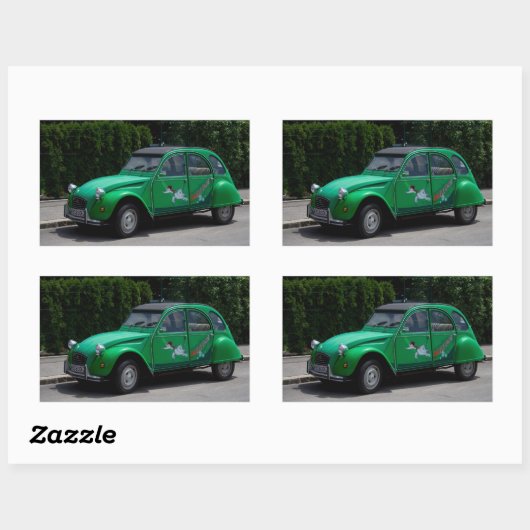 Citroën 2 CV Rechteckiger Aufkleber (Blatt)