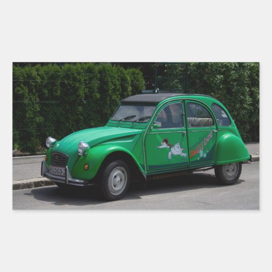 Citroën 2 CV Rechteckiger Aufkleber (Vorderseite)