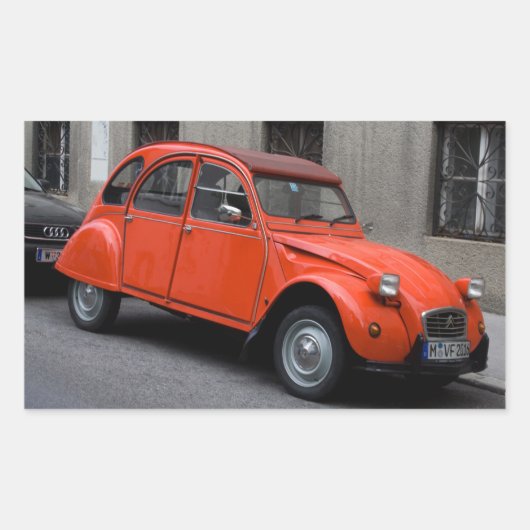 Citroën 2 CV Rechteckiger Aufkleber (Vorderseite)