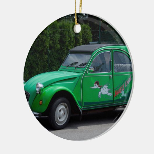 Citroen 2 CV Sauss Ente Keramik Ornament (Links)