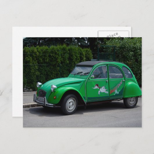 Citroen 2 CV Sauss Ente Postkarte (Vorne/Hinten)