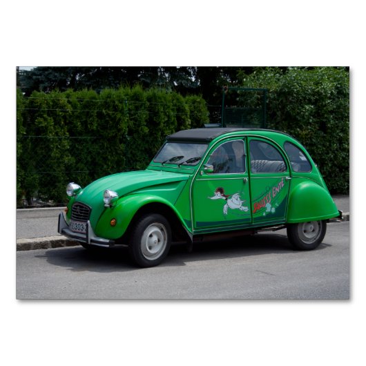 Citroen 2 CV Sauss Ente Tischnummer (Vorderseite)