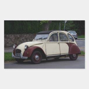 Citroën 2 CV zwei Pferde Rechteckiger Aufkleber