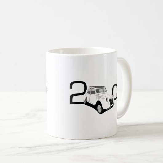 Citroen 2CV 12hp Kaffeetasse (VorderseiteRechts)
