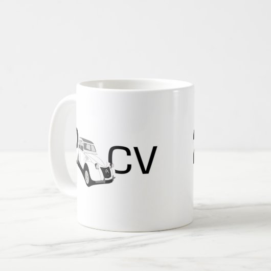 Citroen 2CV 12hp Kaffeetasse (Vorderseite Links)
