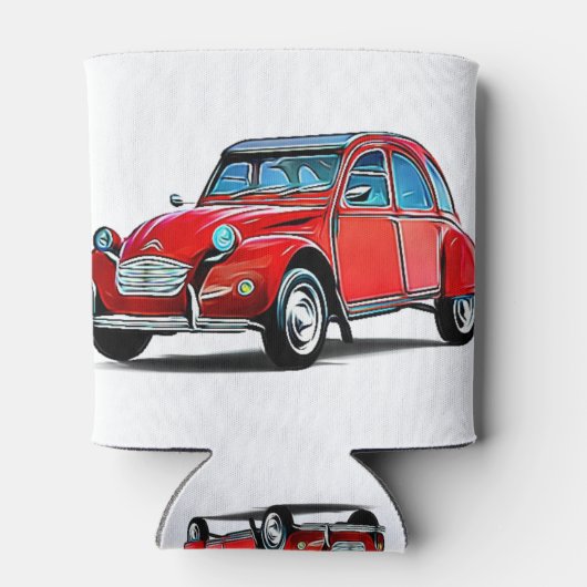 Citroen 2CV Cartoon Dosenkühler (Rückseite)