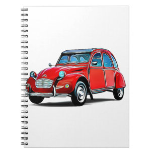 Citroen 2CV Cartoon Notizblock