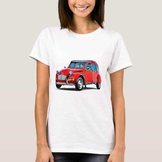 Citroen 2CV Cartoon T-Shirt (Vorderseite)