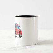 Citroen 2CV Cartoon Zweifarbige Tasse (Mittel)