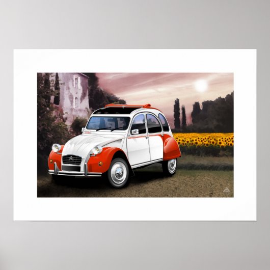 Citroen 2CV Dolly Poster Illustration (Vorne)