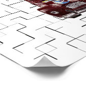 Citroën 2CV - Ente - Döschwo Poster (Ecke)