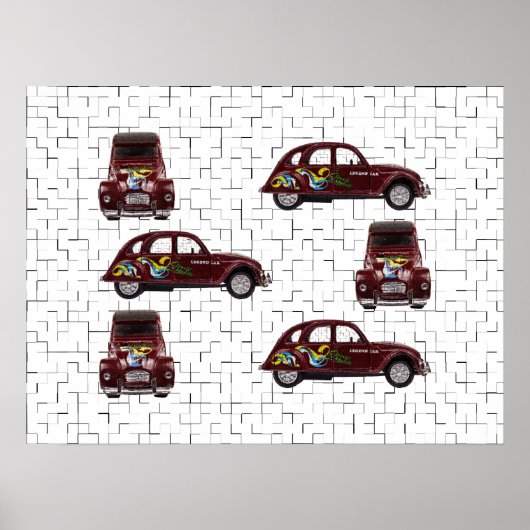 Citroën 2CV - Ente - Döschwo Poster (Vorne)