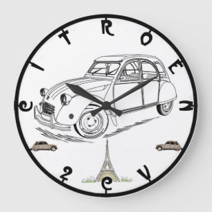 Citroen 2CV Image Wall Clock Große Wanduhr