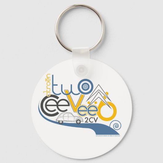 Citroen 2CV Keychain Schlüsselanhänger (Vorderseite)