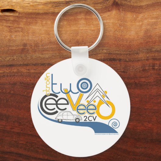 Citroen 2CV Keychain Schlüsselanhänger (Vorderseite)