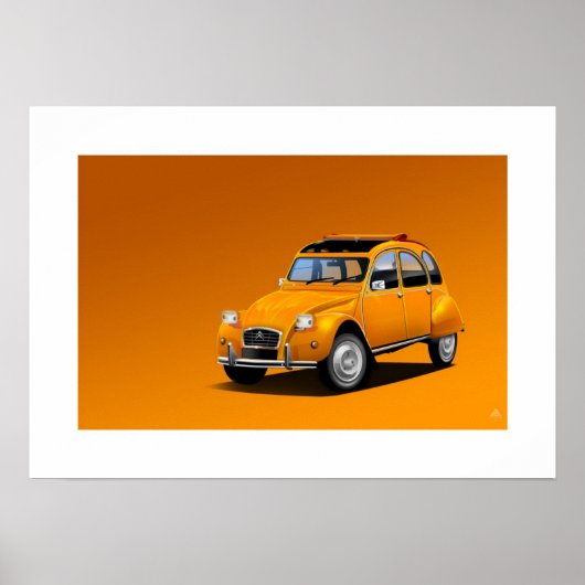 Citroen 2CV Poster Illustration (Vorne)