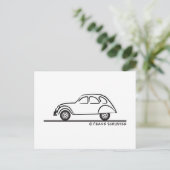 Citroen 2CV Postkarte (Stehend Vorderseite)