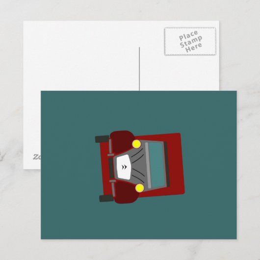 Citroen 2CV Postkarte (Vorne/Hinten)