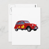Citroen 2CV Postkarte (Vorne/Hinten)
