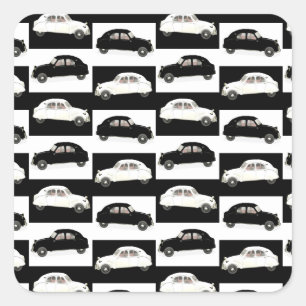 Citroen 2CV Quadratischer Aufkleber