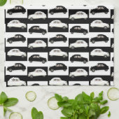 Citroen 2CV Schwarz-weiß Handtuch (Gefaltet)