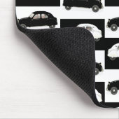 Citroen 2CV Schwarz-weiß Mousepad (Ecke)