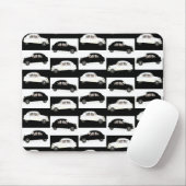 Citroen 2CV Schwarz-weiß Mousepad (Mit Mouse)