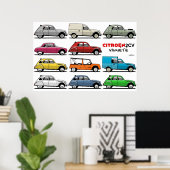 Citroën 2CV-Sorte Poster (Heimbüro)