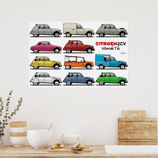 Citroën 2CV-Sorte Poster (Küche)