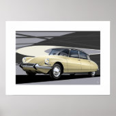 Citroen DS Poster Illustration (Vorne)