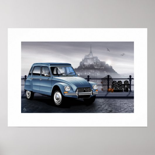 Citroen Dyane Poster Illustration (Vorne)